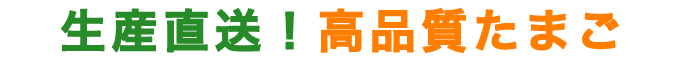生産直送！高品質たまご